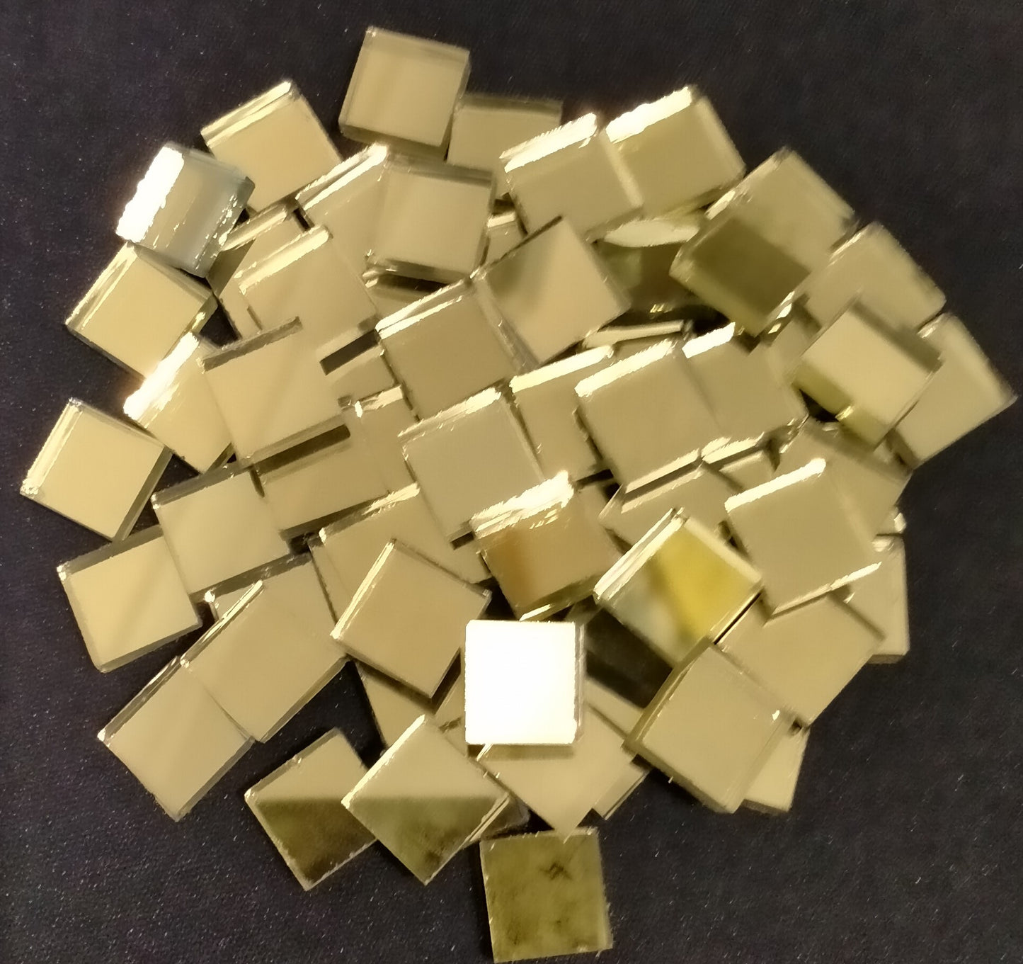 Gold - Mosaic Mirror Tiles 1cm x 1cm x 3mm thick