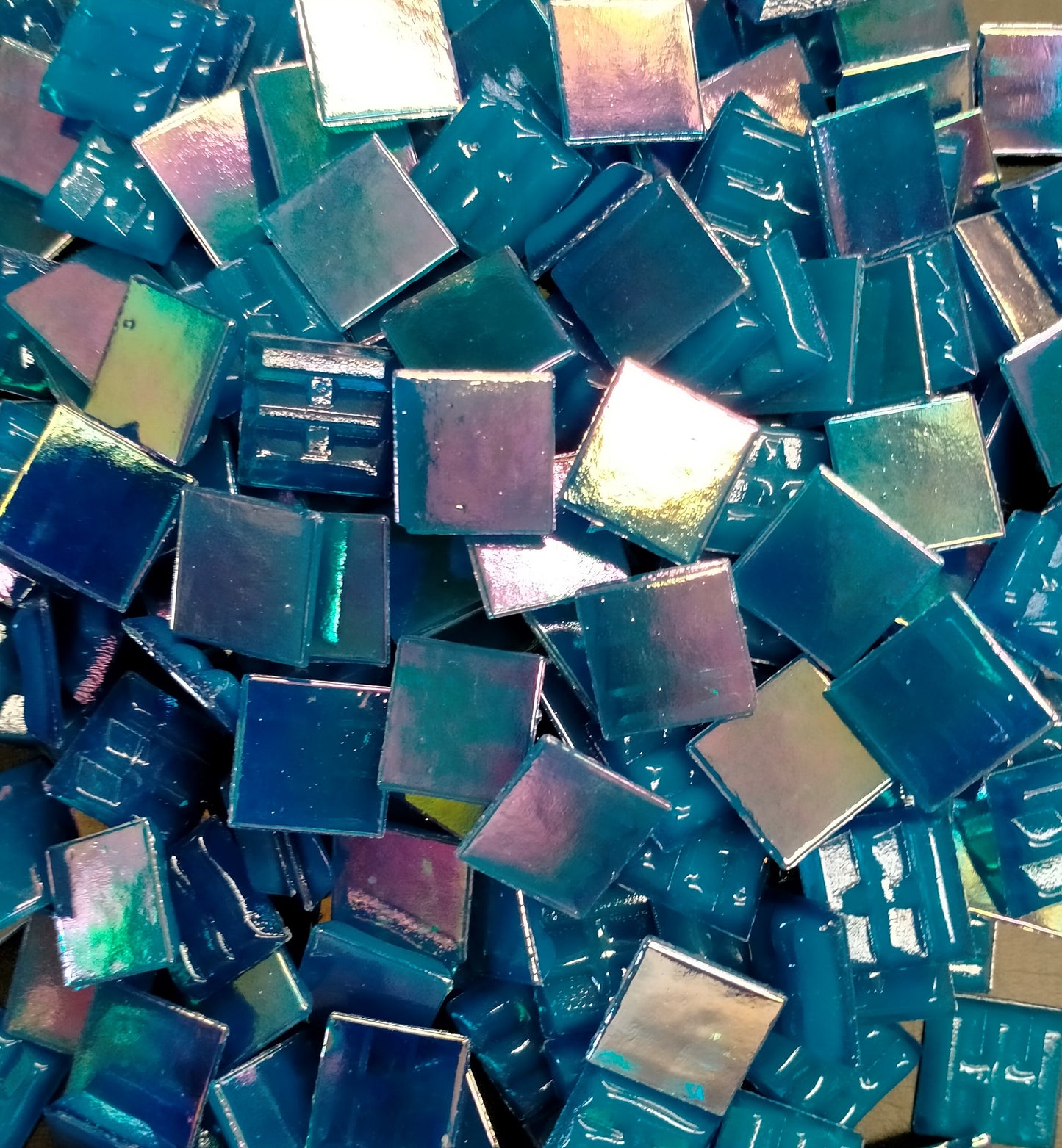 P313 - Deep Sea Blue - Mosaic Glass Tiles 1.5cm x 1.5cm x 4mm