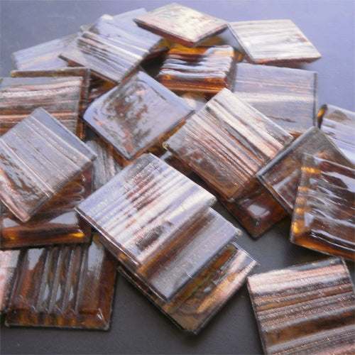 Golden Brown - Mosaic Glass Tiles 2cm x 2cm x 4mm (G218)