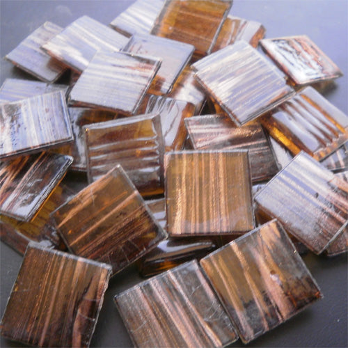 Light Brown - Mosaic Glass Tiles 2cm x 2cm x 4mm (G217)