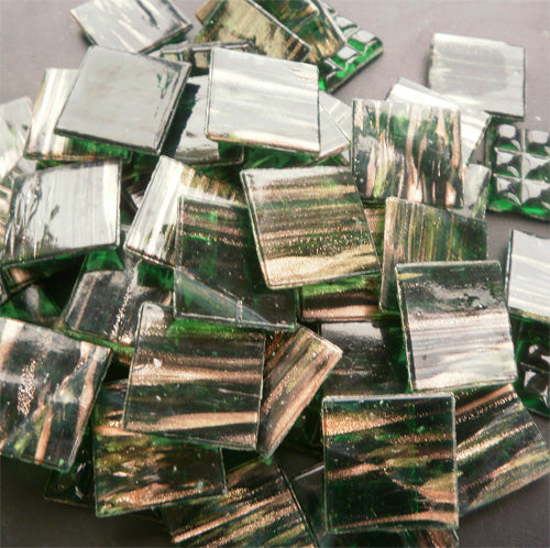 Dark Green - Mosaic Glass Tiles 2cm x 2cm x 4mm (G211)