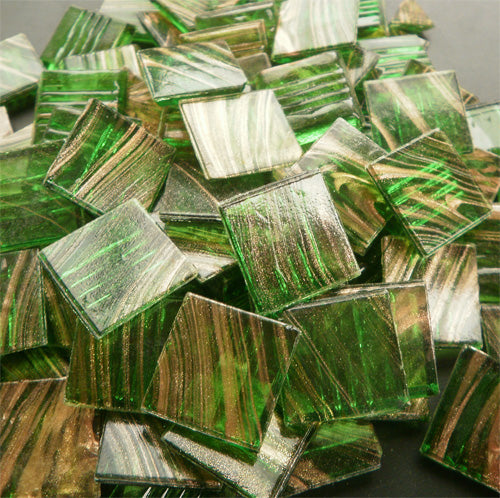 Mid Green - Mosaic Glass Tiles 2cm x 2cm x 4mm (G210)