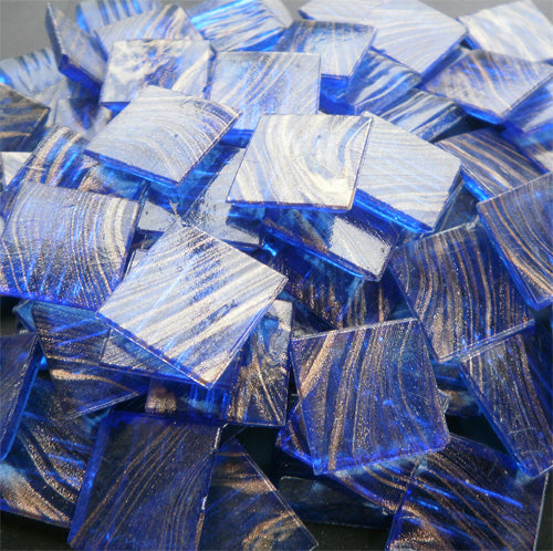 Blue - Mosaic Glass Tiles 2cm x 2cm x 4mm (G207)