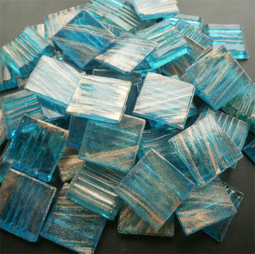 Turquoise - Mosaic Glass Tiles 2cm x 2cm x 4mm (G204)