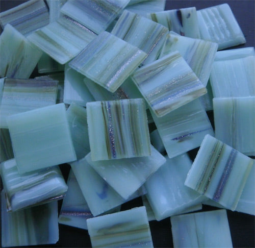 Bamboo Green - Mosaic Glass Tiles 2cm x 2cm x 4mm (E632)