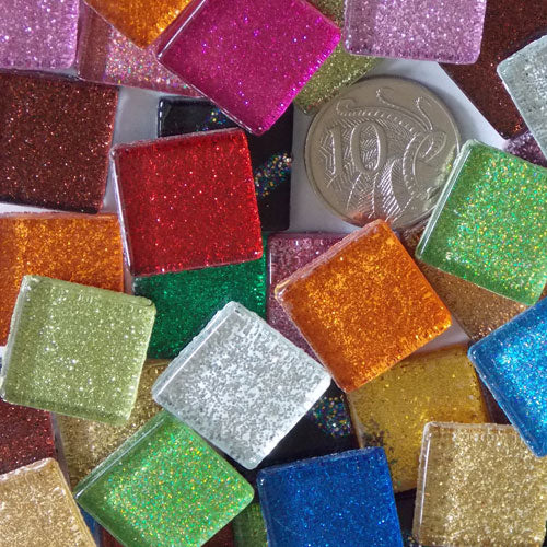 Glitter Mix - Mosaic Glitter Tiles 2cm x 2cm x 4mm