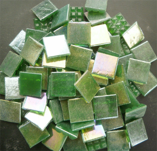 Mosaic Glass tiles from Asia 1.5cm x 1.5cm - Dark Green (P311)