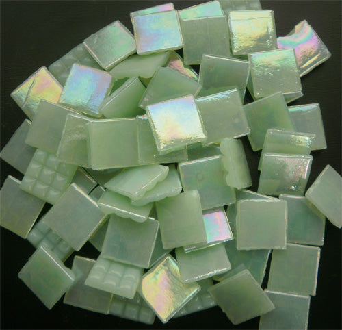 Mosaic Glass tiles from Asia 1.5cm x 1.5cm - Light Green (P310)