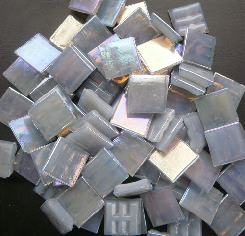Mosaic Glass tiles from Asia 1.5cm x 1.5cm - Light Grey (P309)