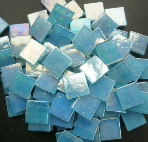 Mosaic Glass tiles from Asia 1.5cm x 1.5cm - Mid Blue (P306)