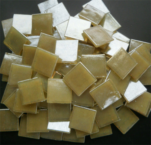 Mosaic Glass tiles from Asia 1.5cm x 1.5cm - Beige (P303)